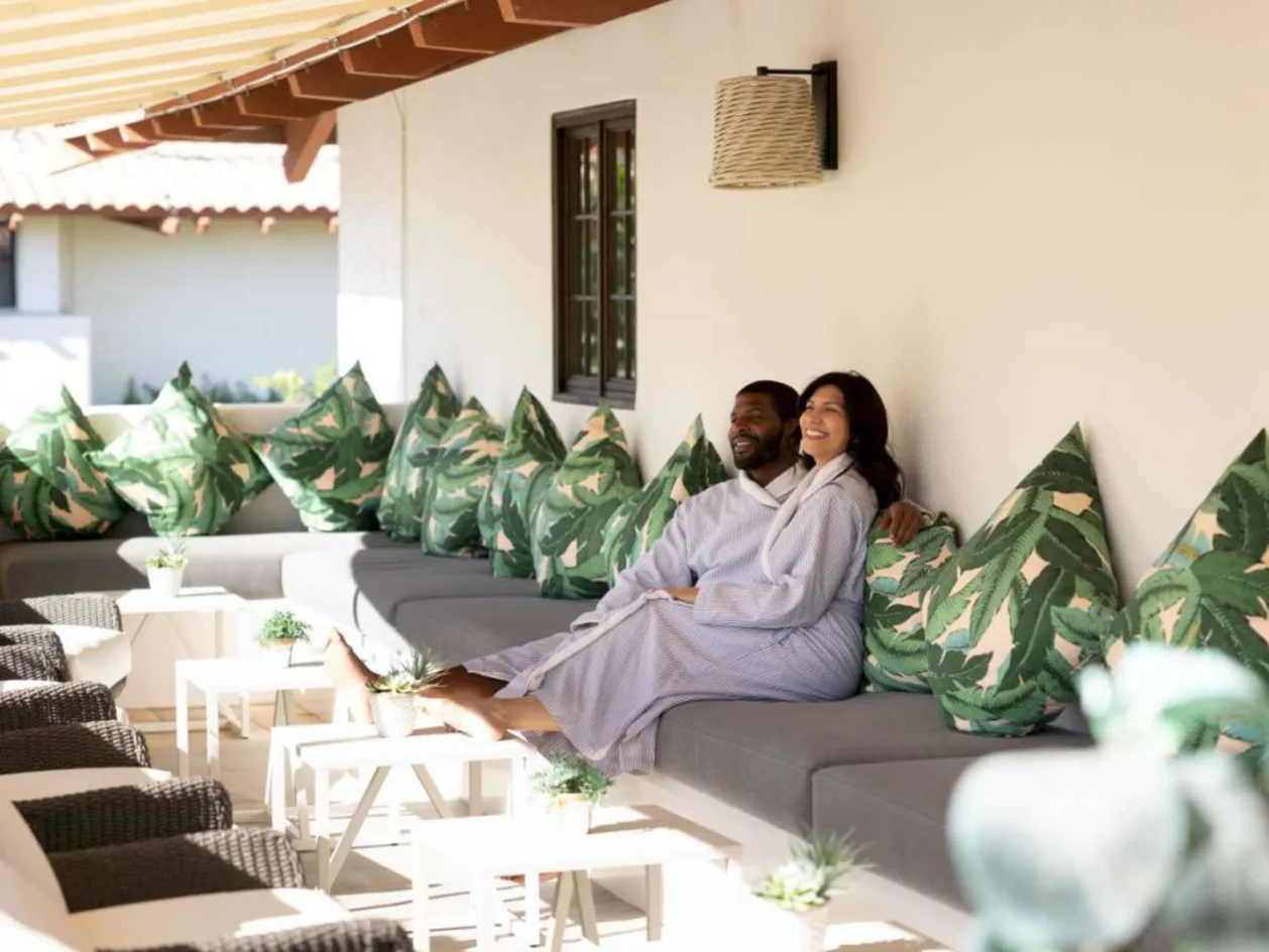 spa rosa at miramonte couple on terrace