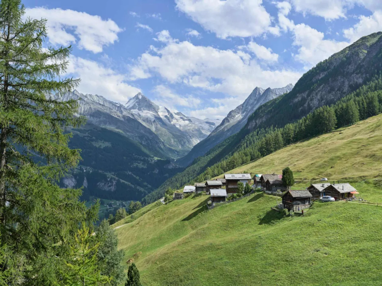 The Alpage of Arbey in Val d'Hérens in Swiss Alps