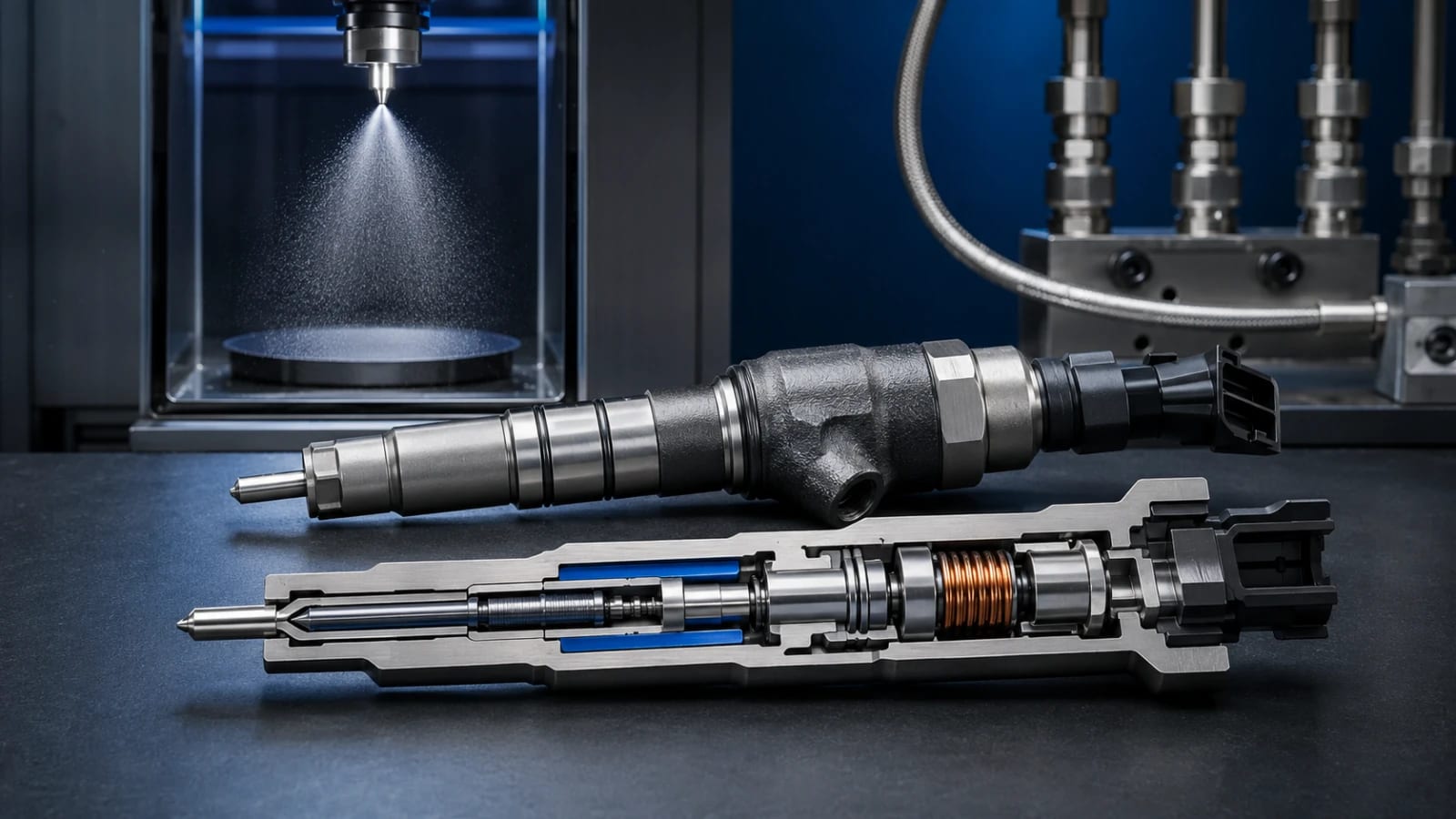 Portada: Inyectores del Volvo D7E: funcionamiento y jactos atomizados