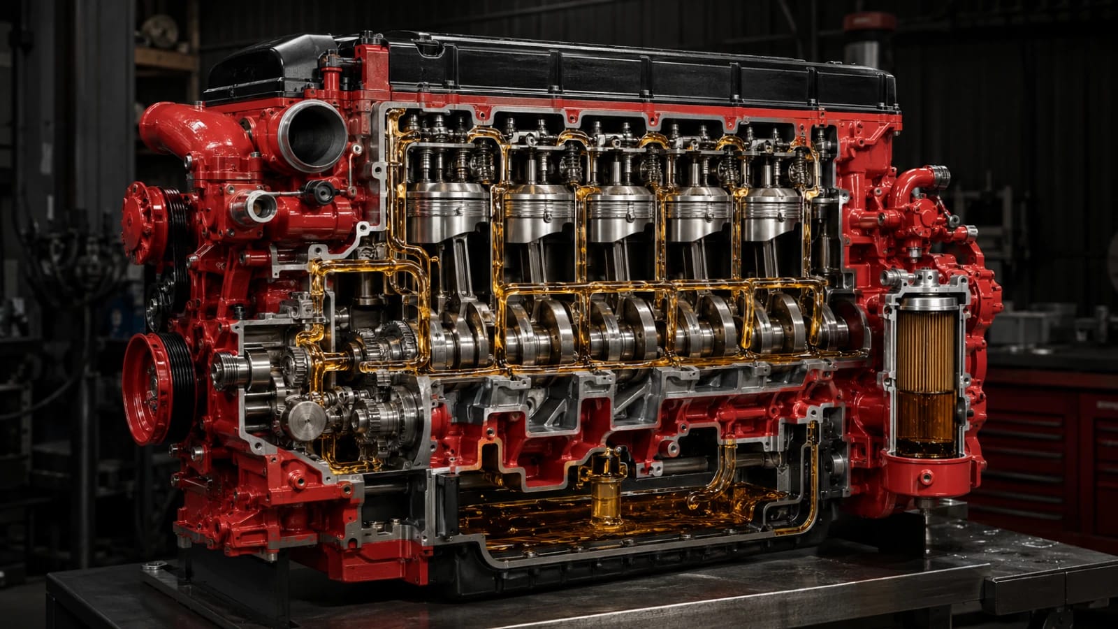 Portada: Sistema de aceite lubricante Cummins ISX: bombas, filtros, presiones