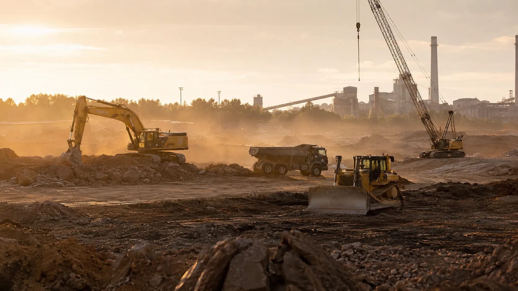 Portada: Tipos de maquinaria pesada en construcción