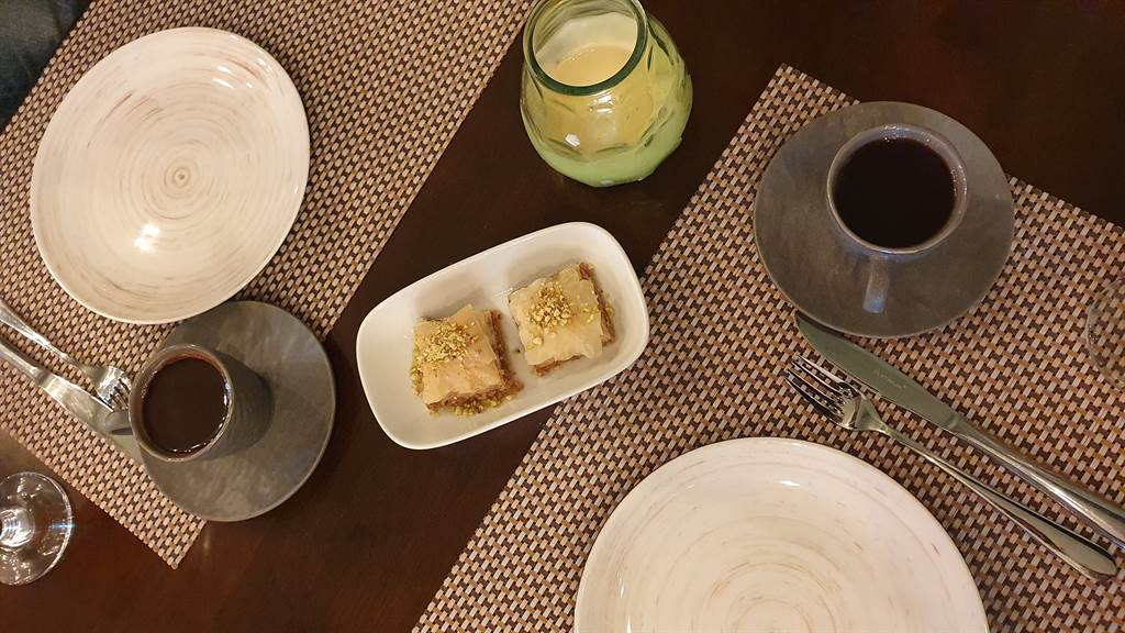 Juice & Coffee & Baklava in Oriento Restaurant, Yerevan, Armenia Juice & Coffee & Baklava in Oriento Restaurant, Yerevan, Armenia