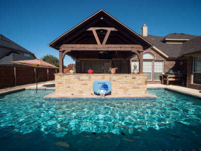 Stone, Water, and Shade in Mansfield, TX — establishing view — Mansfield, TX