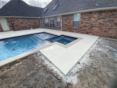 Contemporary Lines Define Family Life in Keller — gunite & concrete — Keller, TX
