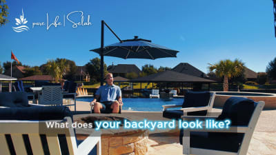 Caleb Stevens Steals the Show in a backyard Swimming Pool Scene