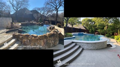 Modern Vision Meets Travertine Craft in Grapevine — hero view — Grapevine, TX