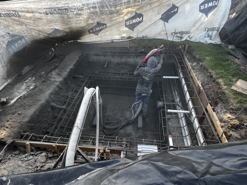 Residential pool project in Bedford, TX