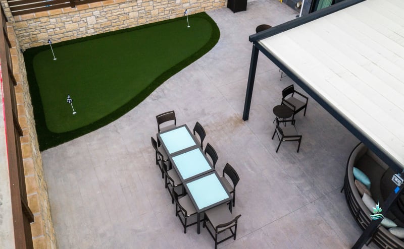 Marriott Residence Grand Prairie Outdoor Living — materials and finishes detail — Grand Prairie, TX