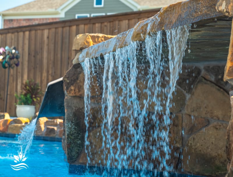 Family Paradise Takes Shape in Mansfield — gunite & travertine — Mansfield, TX