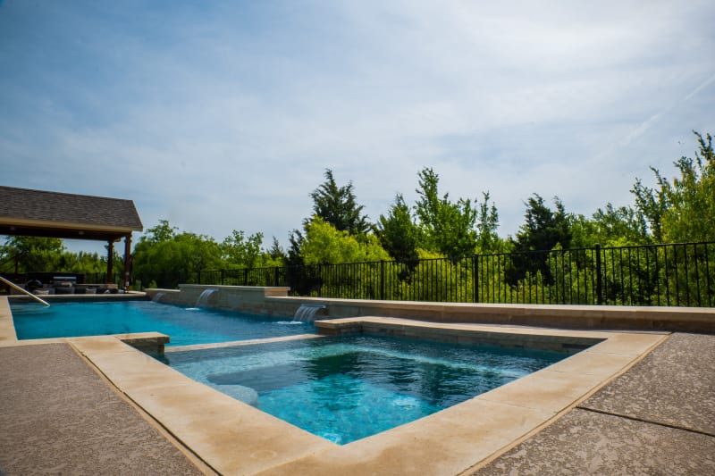 Family Pool Perfection Takes Shape in Roanoke — design features detail — Roanoke, TX
