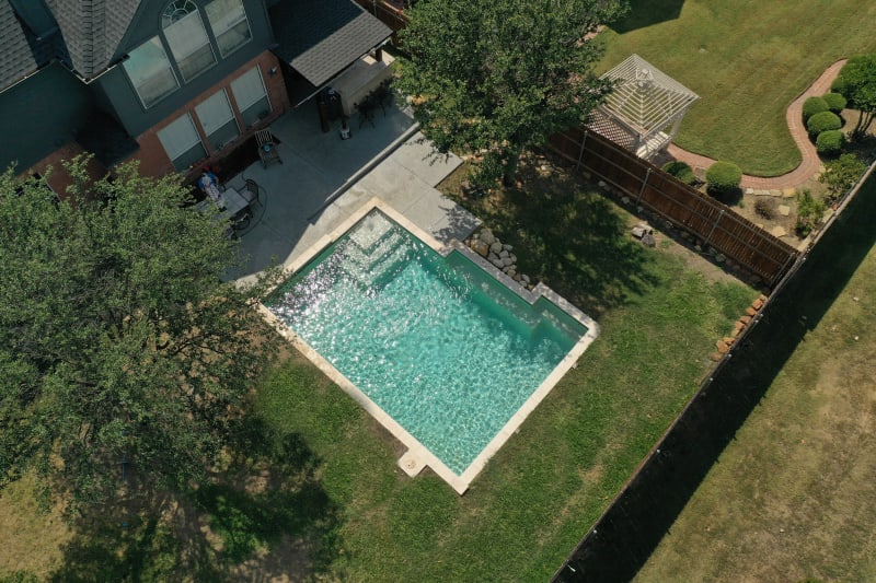 A Family's Play Pool Finds Its Place in Fort Worth — establishing view — Fort Worth, TX