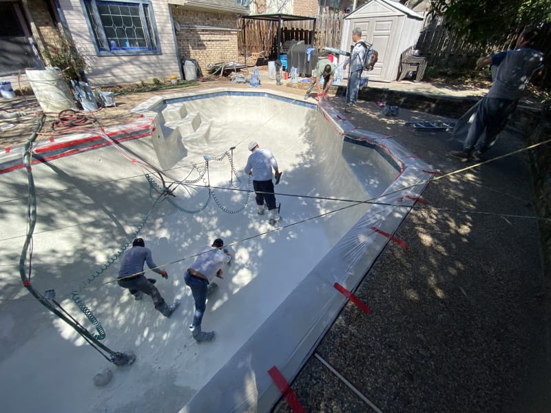 Residential pool project in Bedford, TX