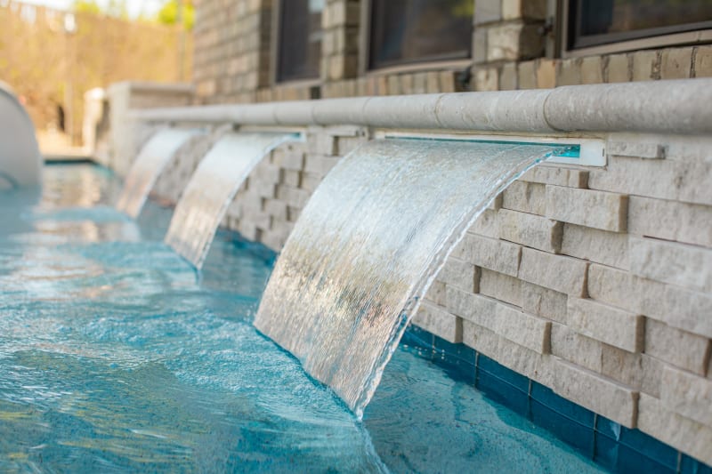 Water, Fire, and Stone Come Together in Fort Worth — materials & finishes — Fort Worth, TX