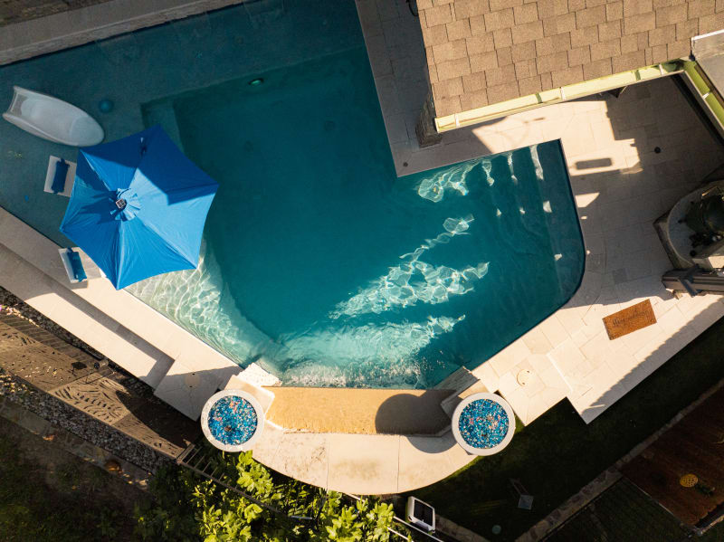 Water, Fire, and Stone Come Together in Fort Worth — establishing view — Fort Worth, TX