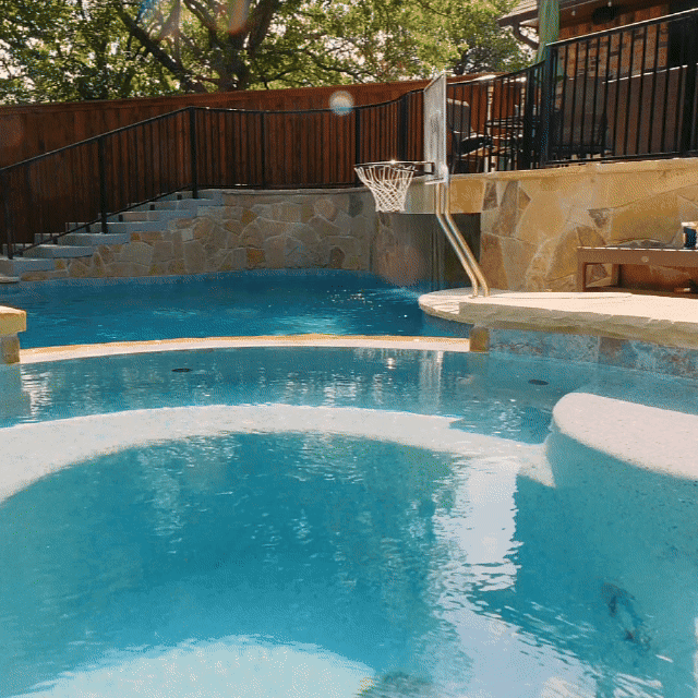 The Design Center Experience Shapes a Flower Mound Pool — hero view — Flower Mound, TX