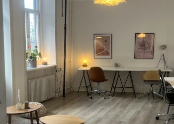 Kontorshotell/Co-working finns att hyra på Burggrevegatan 23a i Göteborg