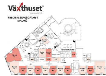 Office hotel/Co-working finns att hyra på Fredriksbergsgatan 1 A i Malmo