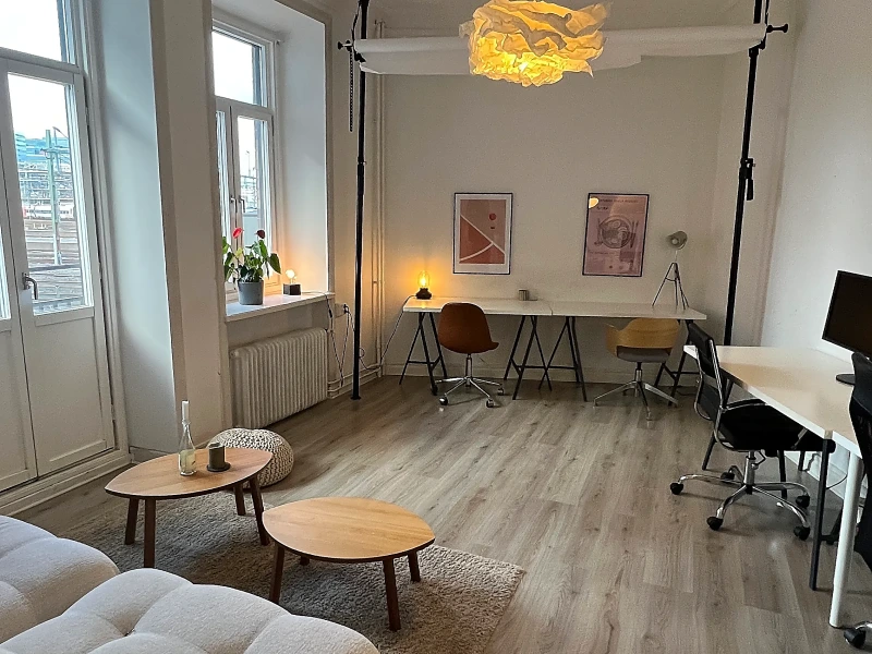 Kontorshotell/Co-working finns att hyra på Burggrevegatan 23a i Göteborg