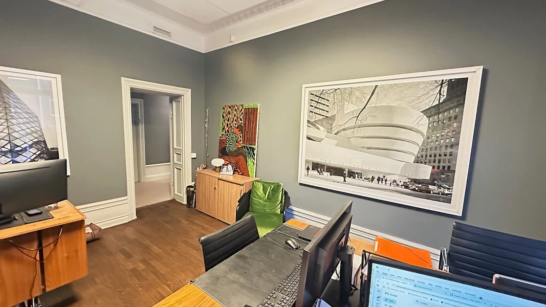 Kontorslokal finns att hyra på Artillerigatan 42 i Stockholm