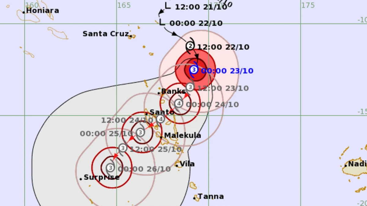 Tropical Cyclone Lola upgraded to Category 3 as it heads to Vanuatu