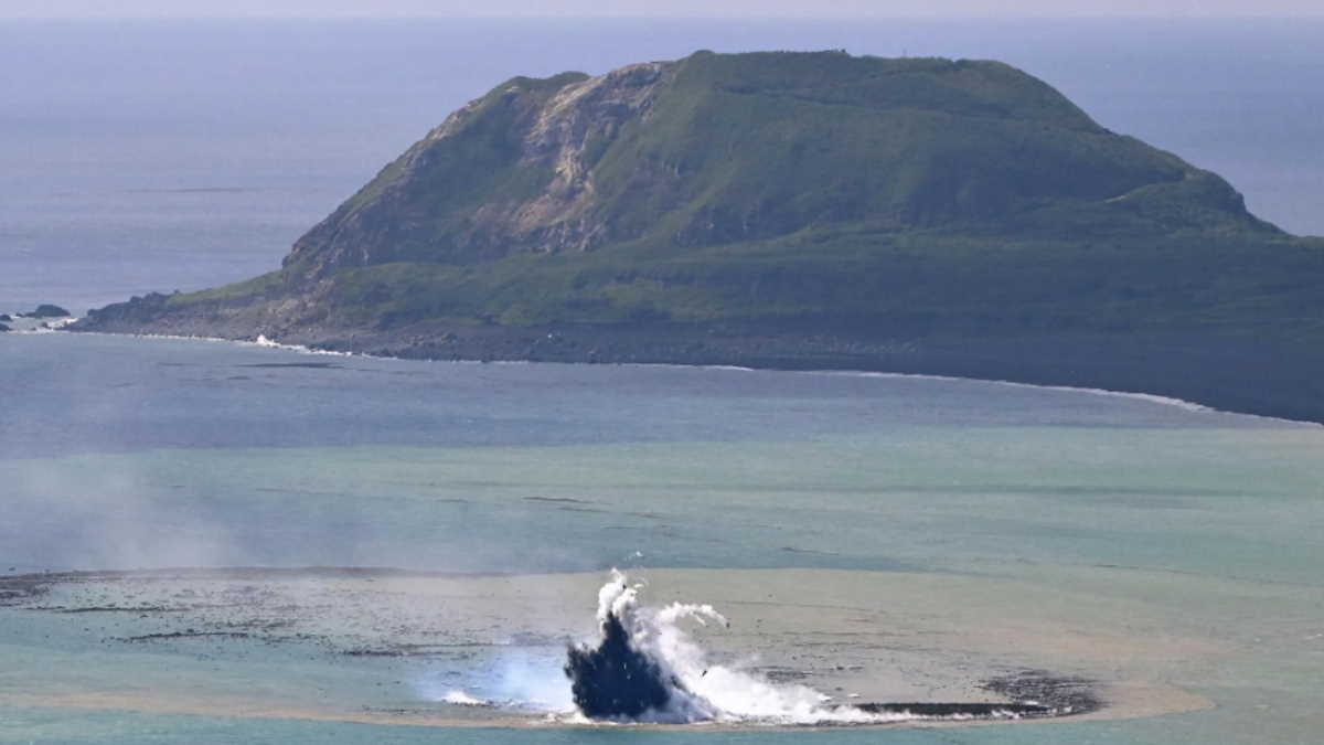 New island emerges off Japan after powerful underwater volcano eruption