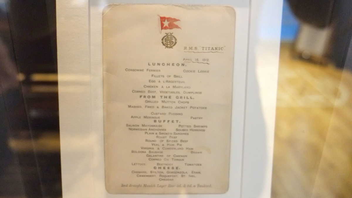 Titanic menu sells for £84,000 at UK auction | News | POST Online Media