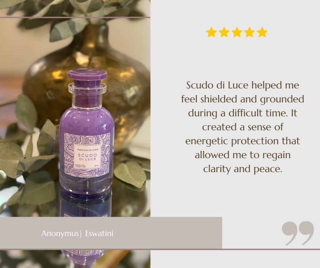 Screenshot of a customer message about Scudo di Luce (3 of 5)