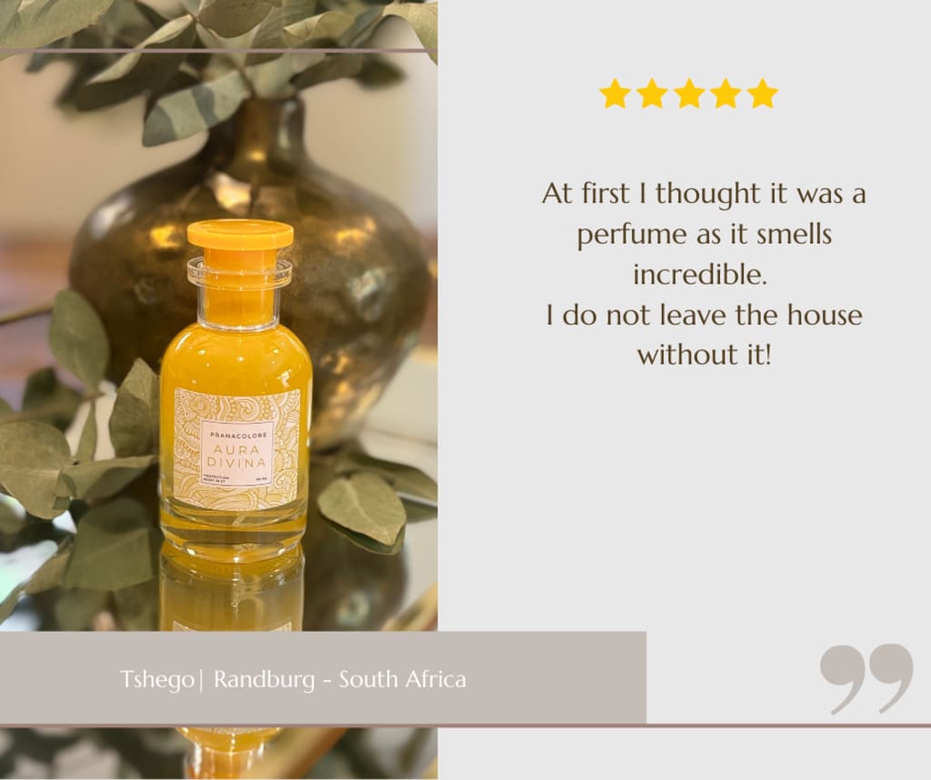 Screenshot of a customer message about Aura Divina (4 of 5)