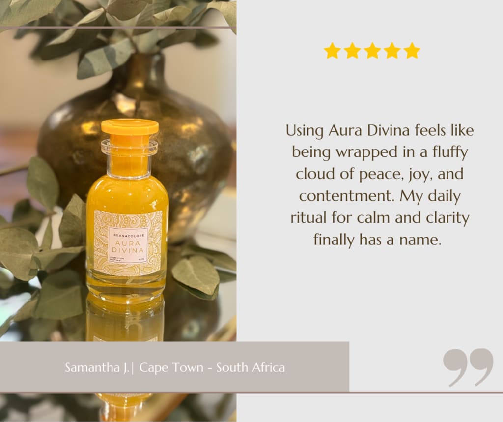 Screenshot of a customer message about Aura Divina (2 of 5)