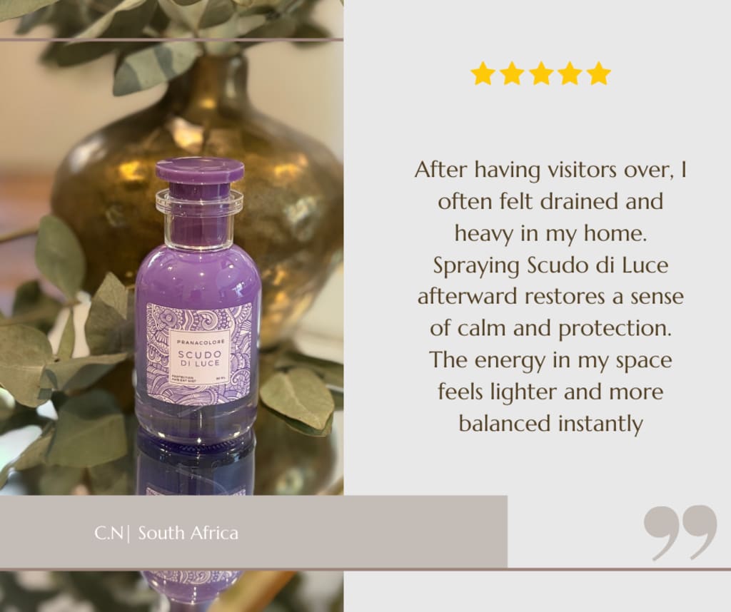 Screenshot of a customer message about Scudo di Luce (1 of 5)