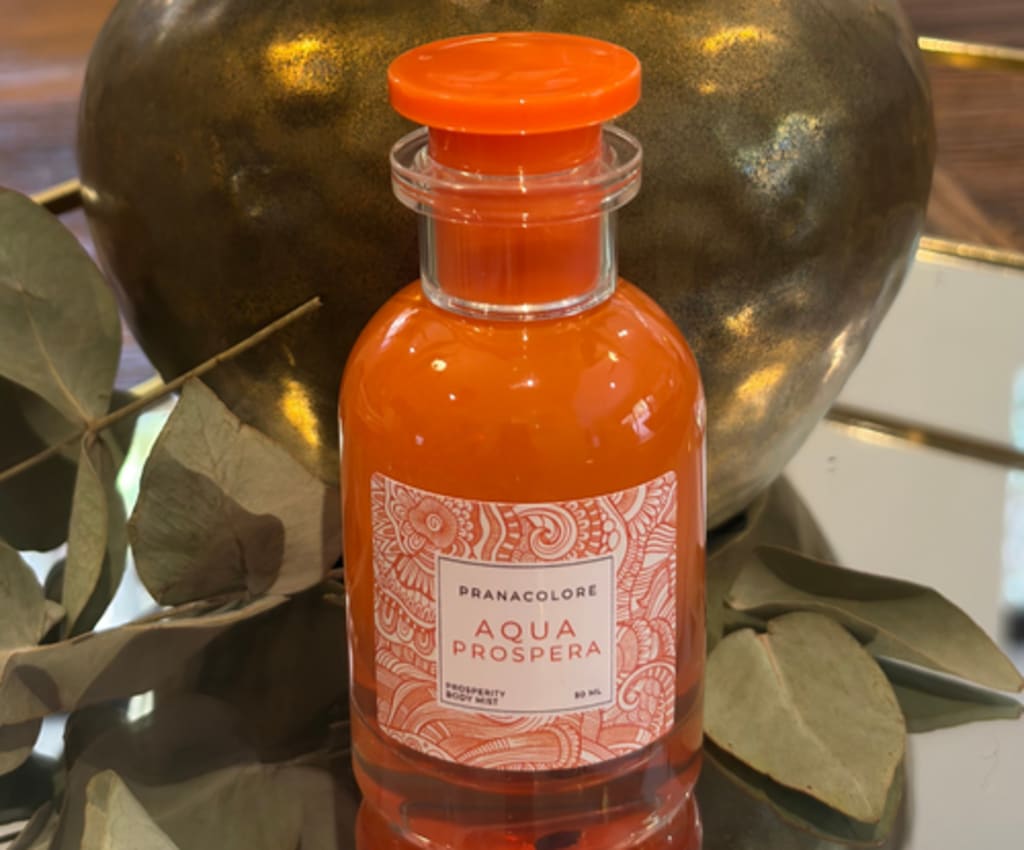 Aqua Prospera 50 ml energy sprays — Abundance • Courage • Flow, infused with Garnet