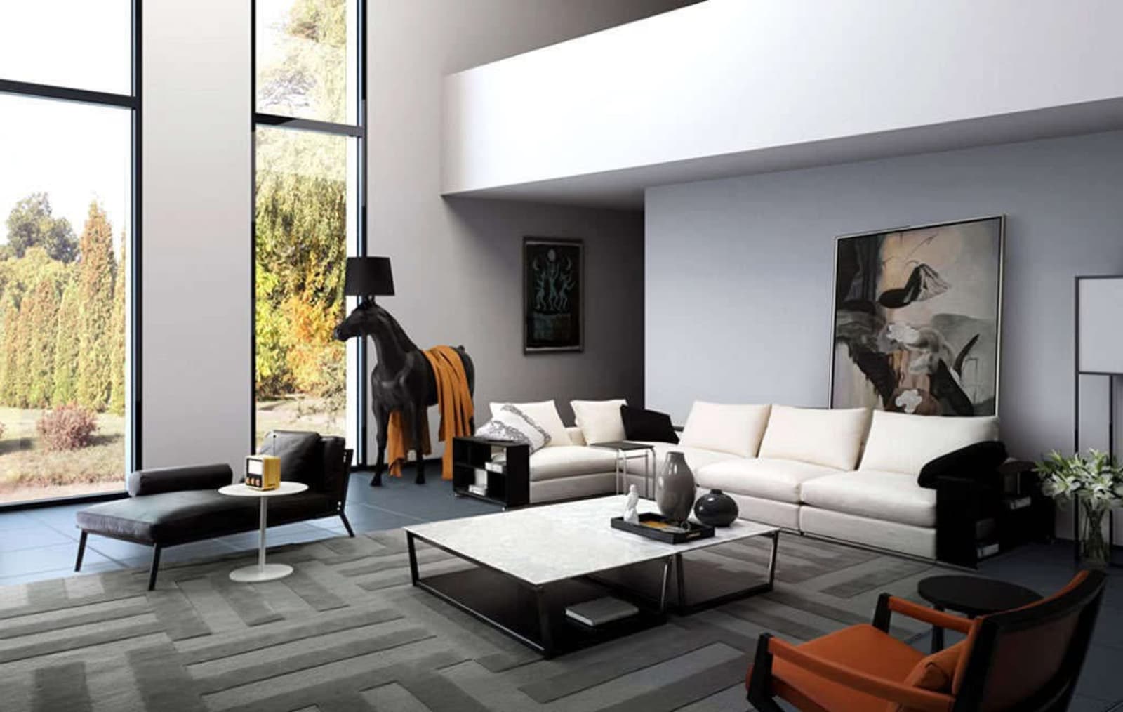 Warm gold accents and carefully curated interior details