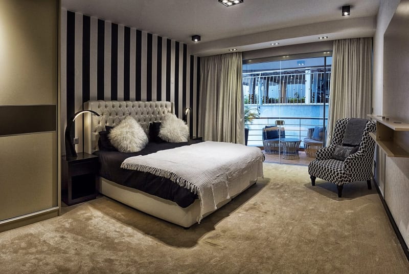 Thoughtfully styled interior with warm natural textures