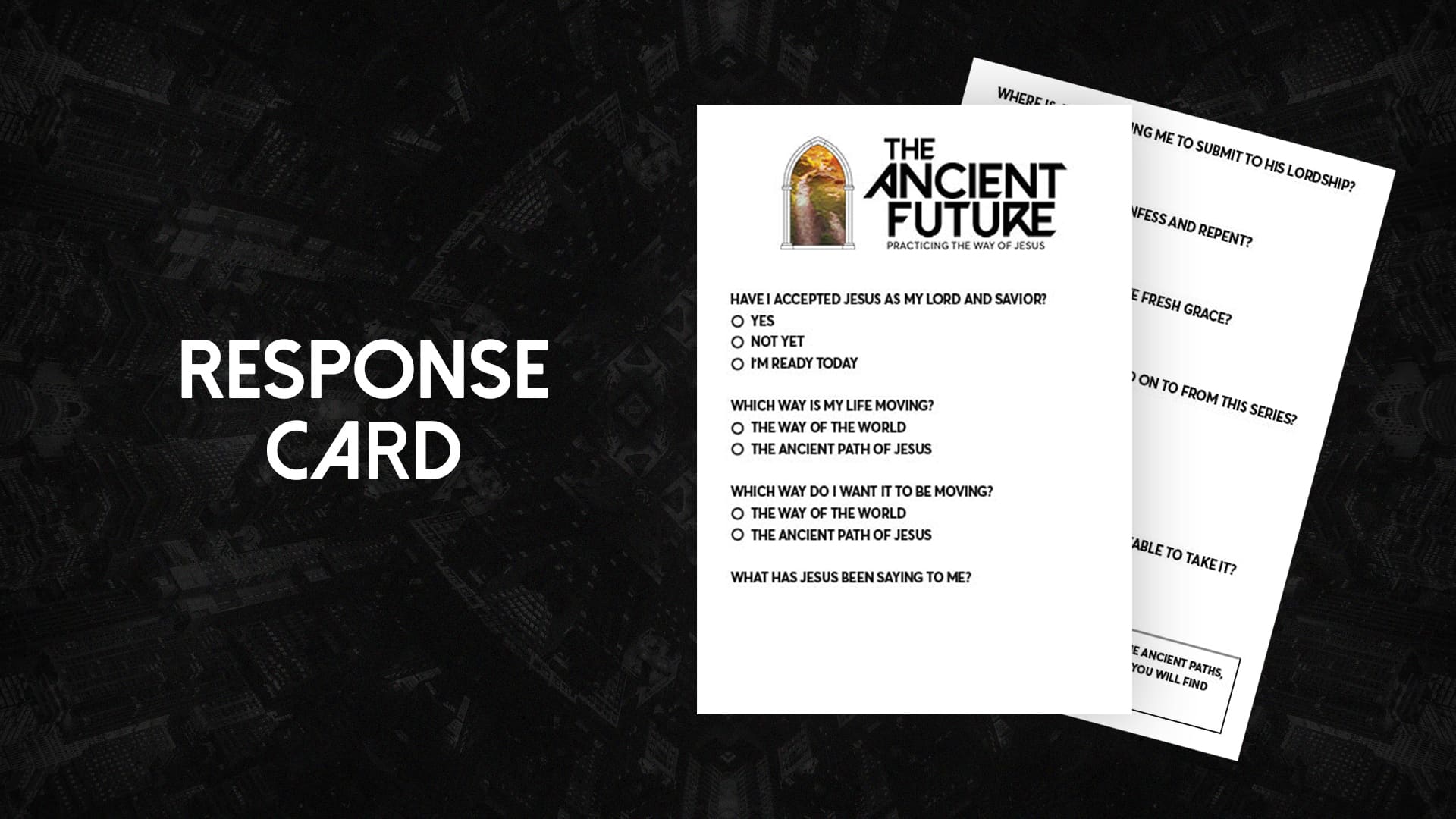 The Ancient Future Response Card