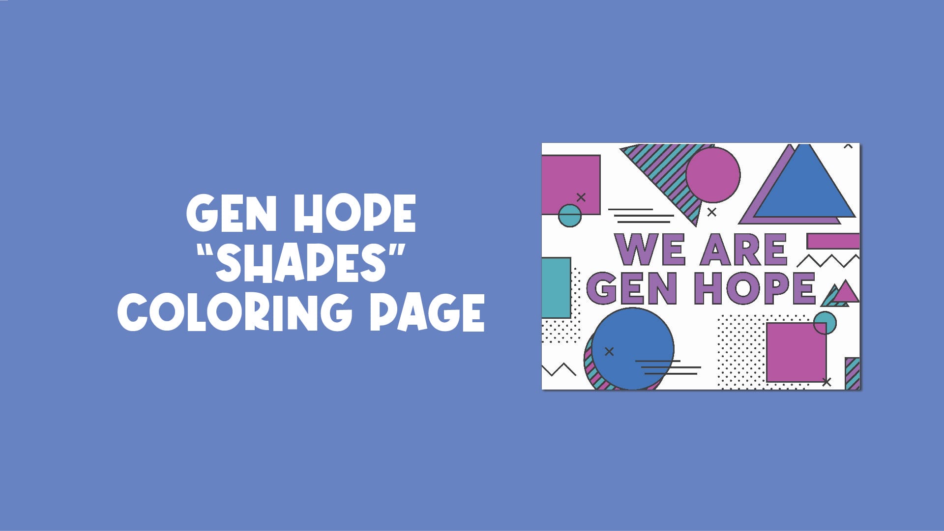 Gen Hope Shapes Coloring Page