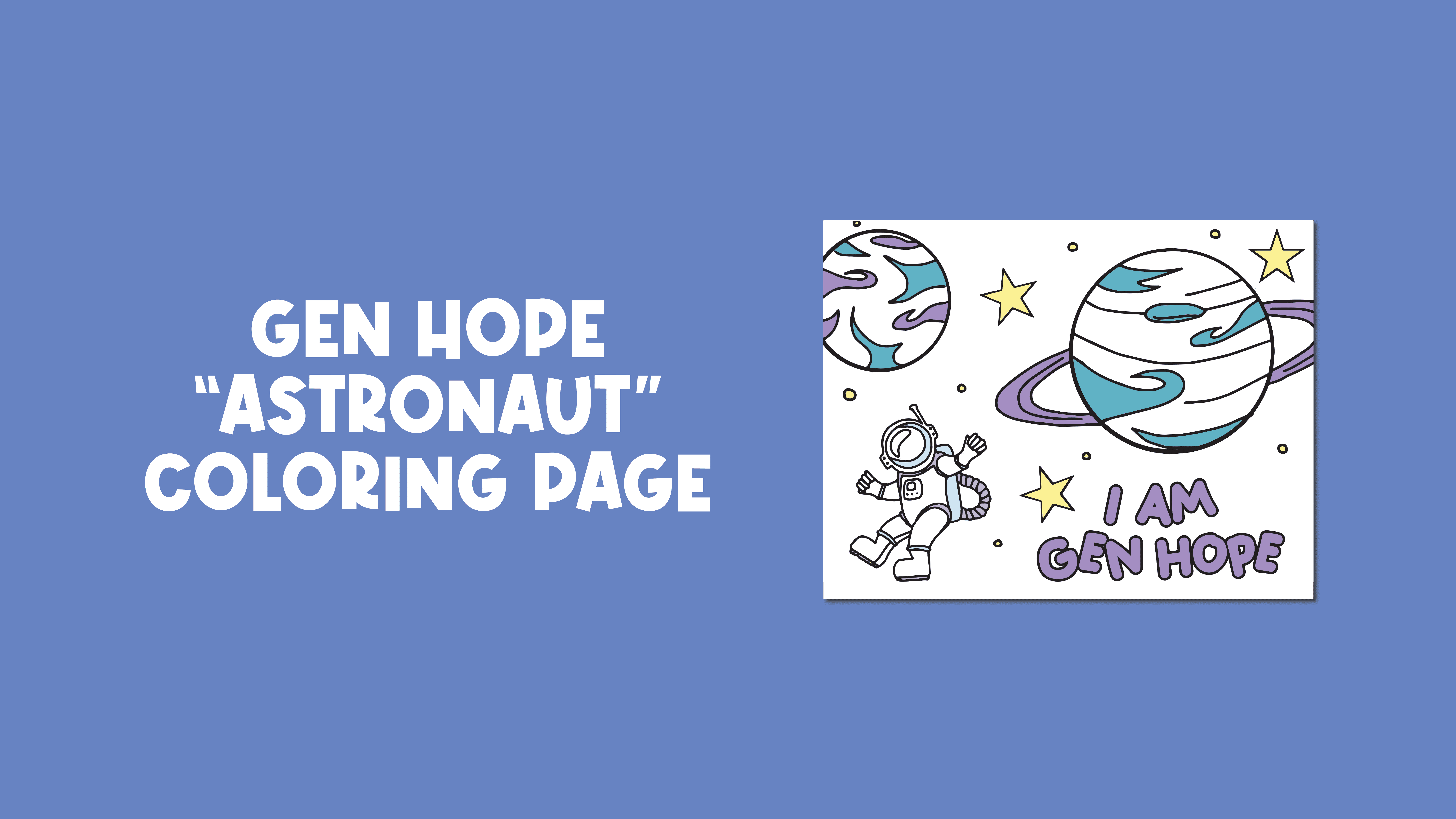 Gen Hope Astronaut Coloring Page