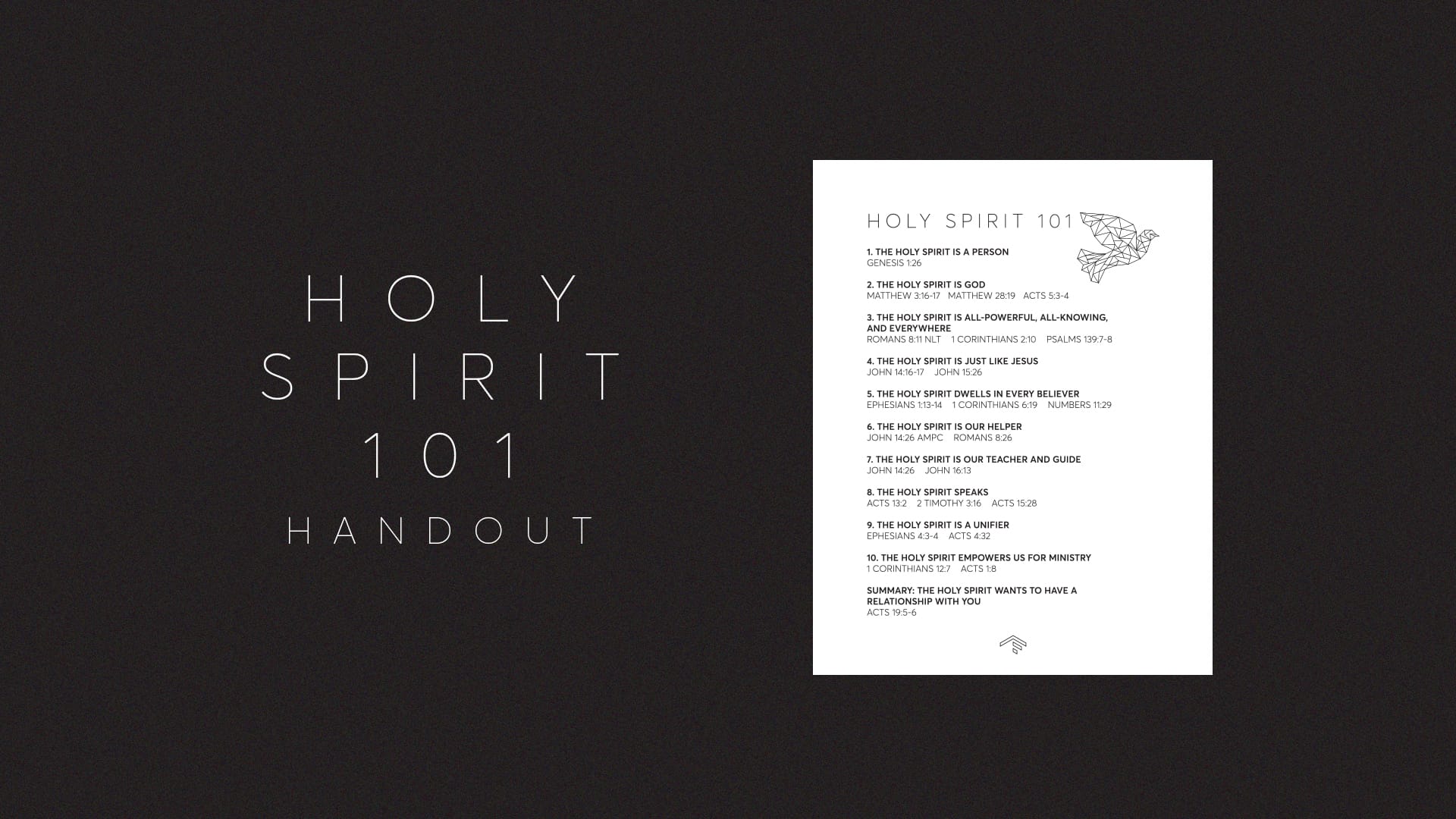 Holy Spirit 101 Handout