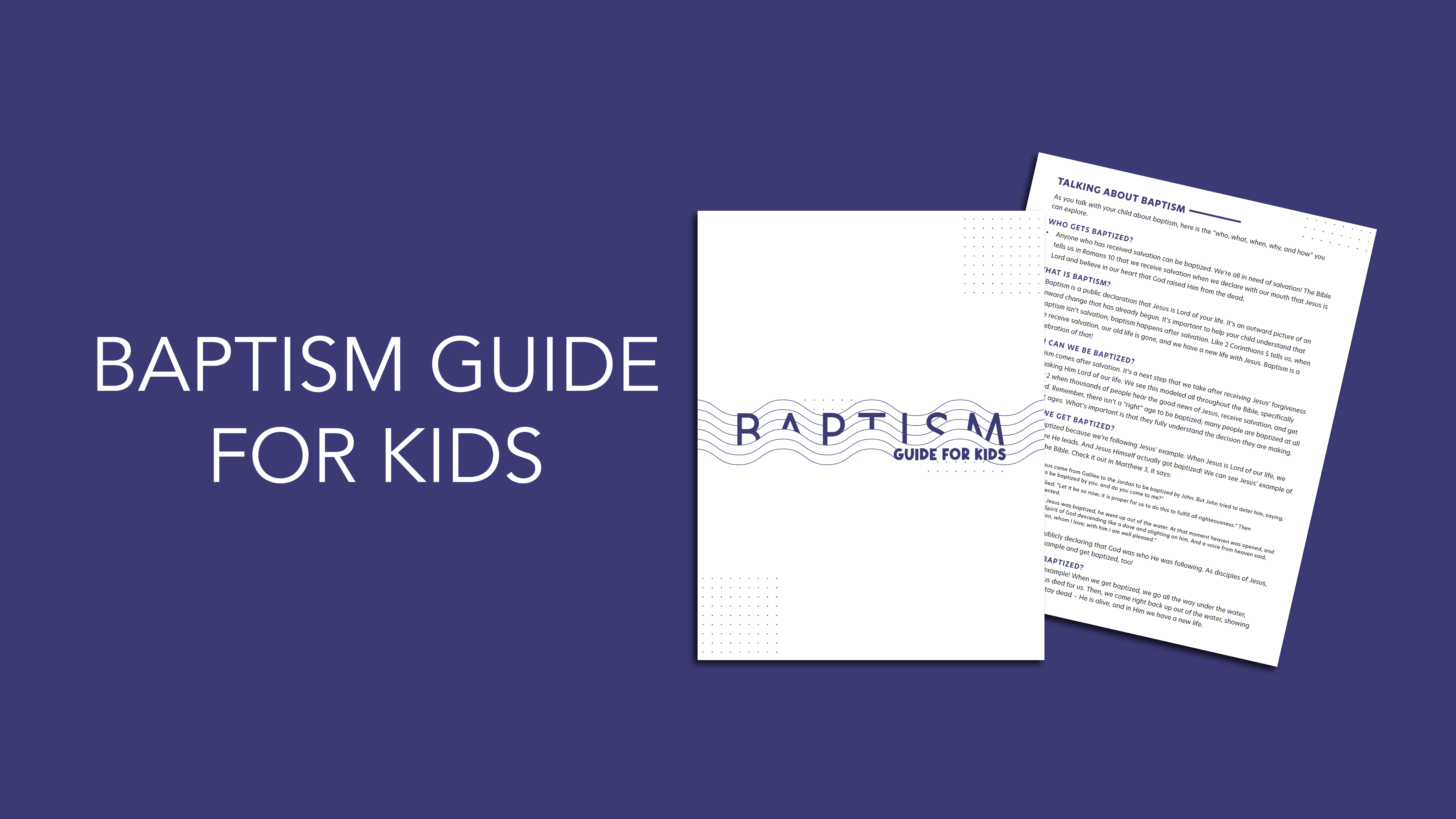 Baptism Guide for Kids