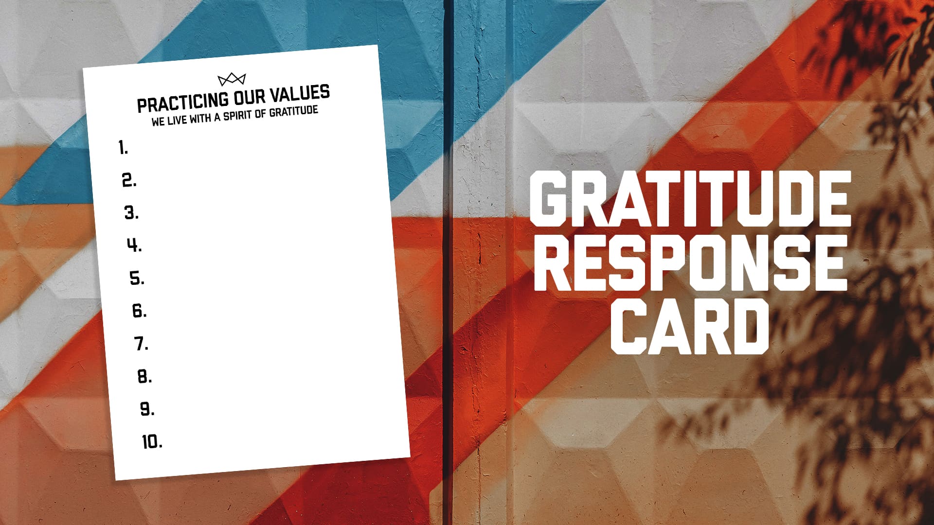 Gratitude Response Card