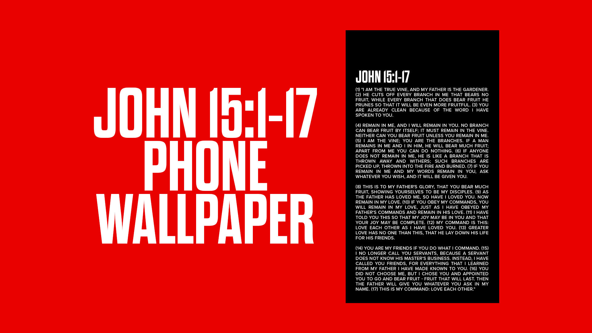 John 15:1-17 Phone Wallpaper