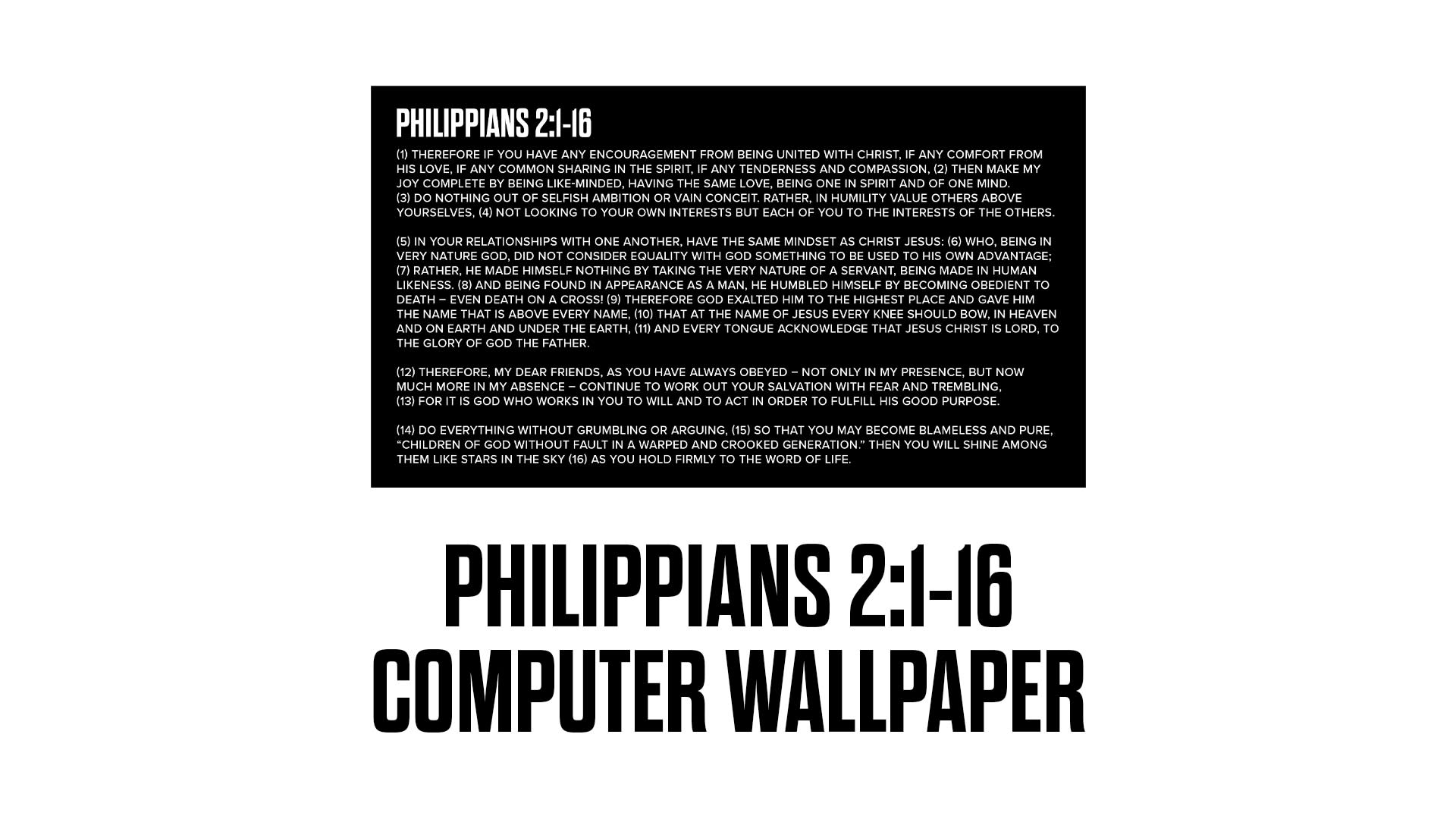 Philippians 2:1-16 Computer Wallpaper