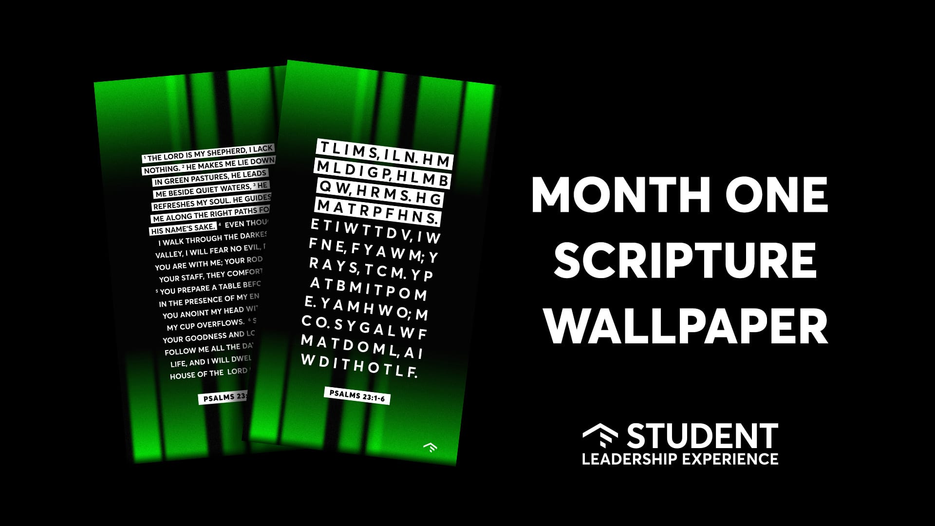 Student Leadership Experience Scripture | Month One Wallpapers	