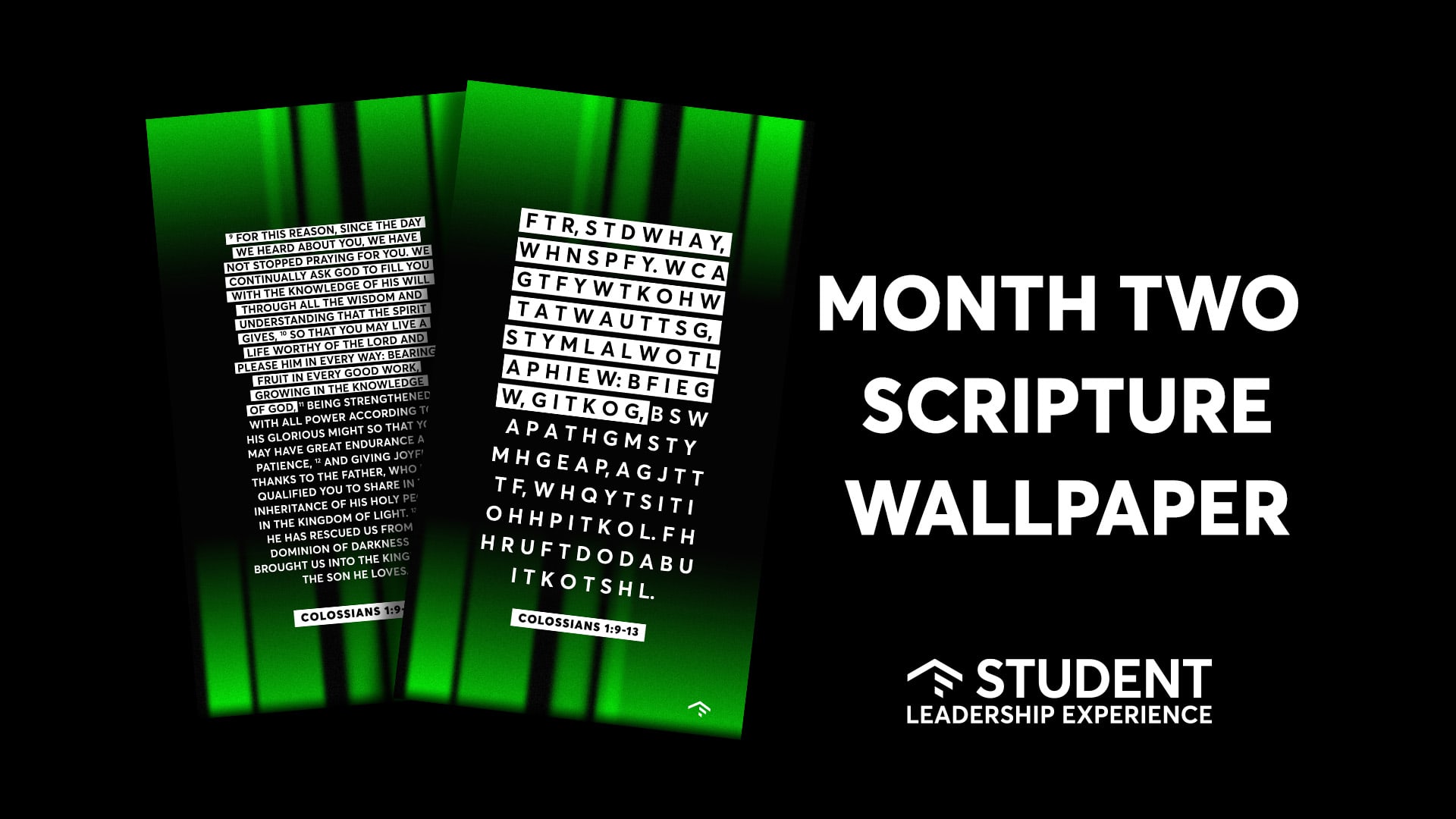 Student Leadership Experience Scripture | Month Two Wallpapers
