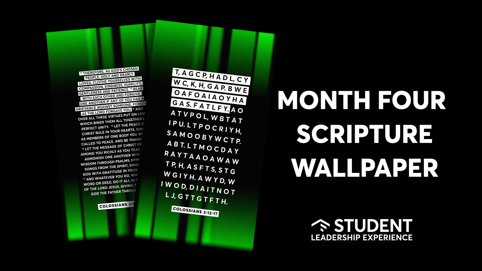 Student Leadership Experience Scripture | Month Four Wallpapers