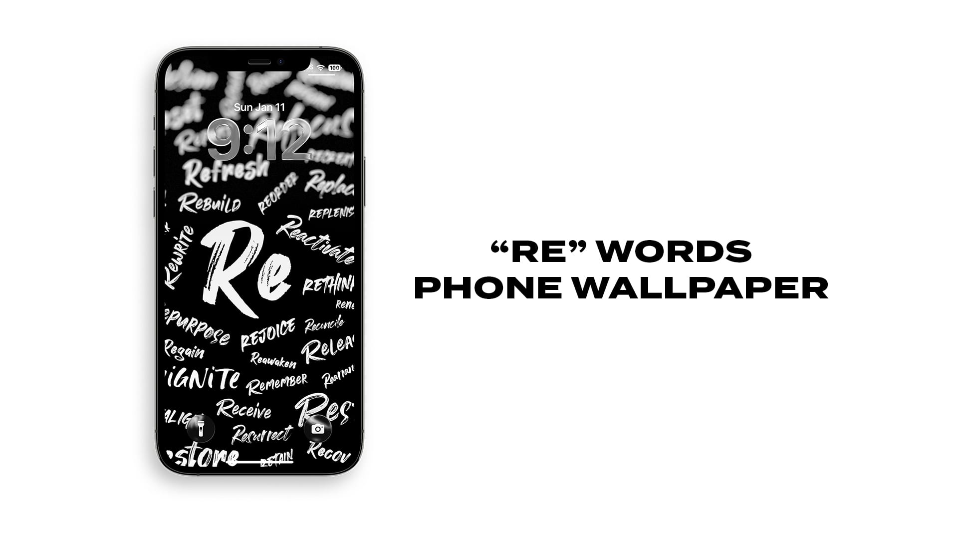 RE Words Phone Wallpaper