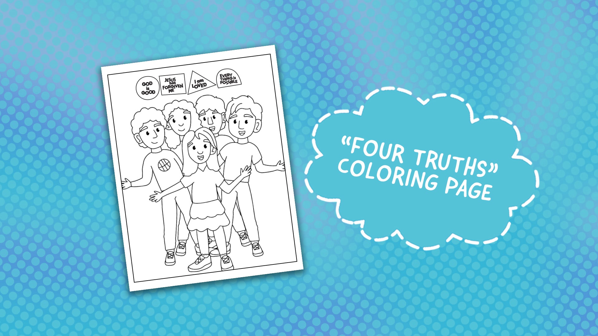 "Four Truths" Coloring Page