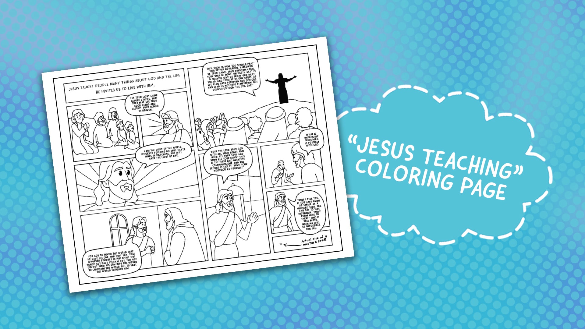 "Jesus Teaching" Coloring Page