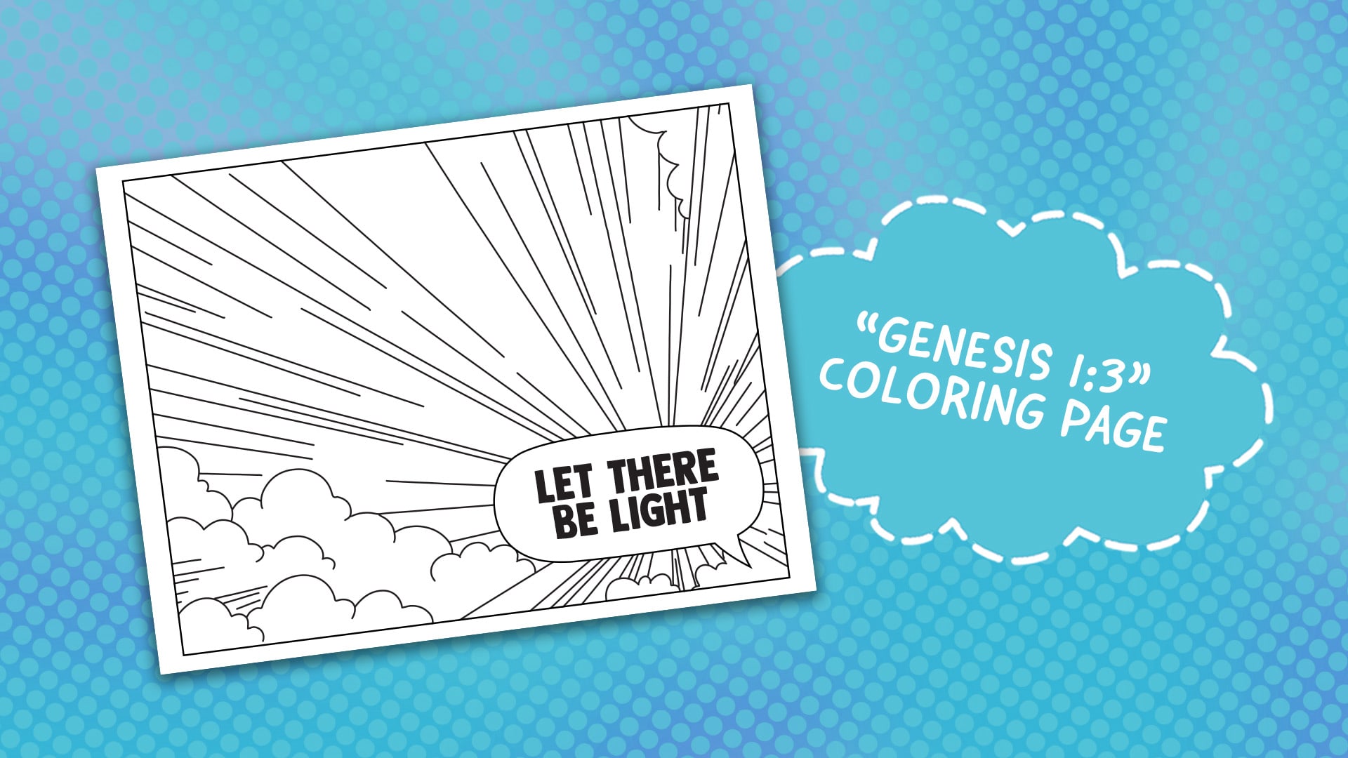 "Genesis 1:3" Coloring Page