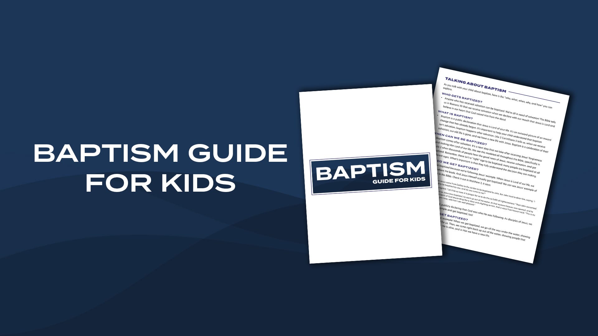 Baptism Guide for Kids