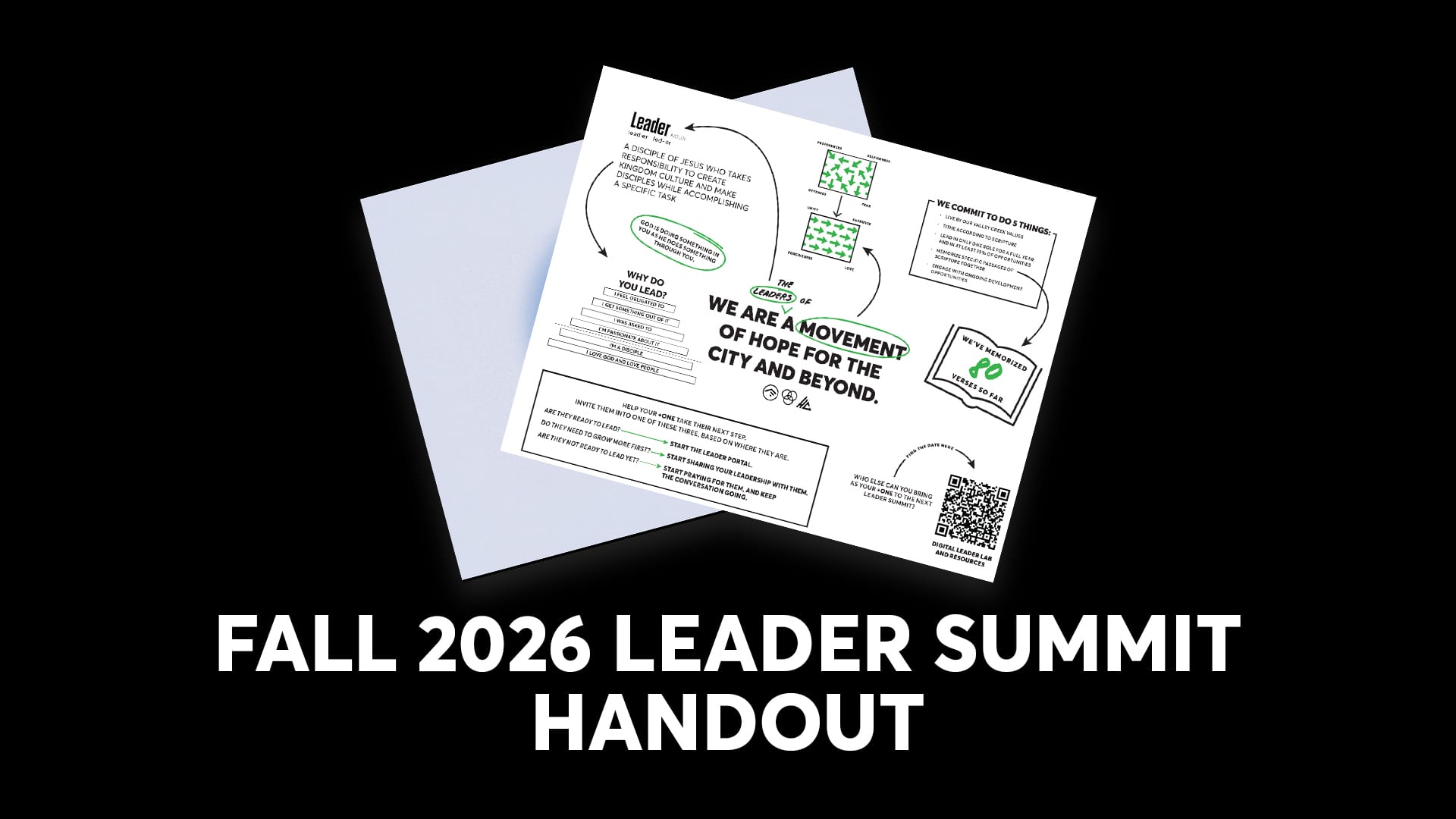 Fall 2026 Leader Summit Handout